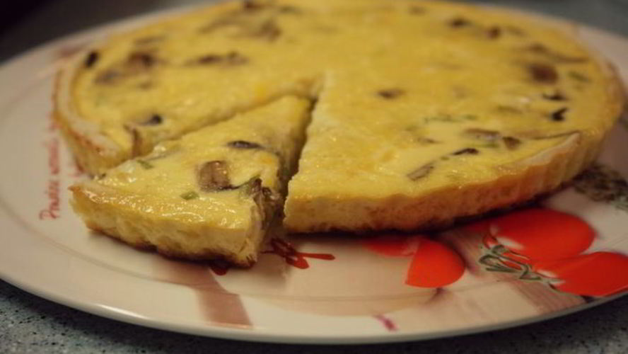 Рецепт киш лорен с грибами и сыром