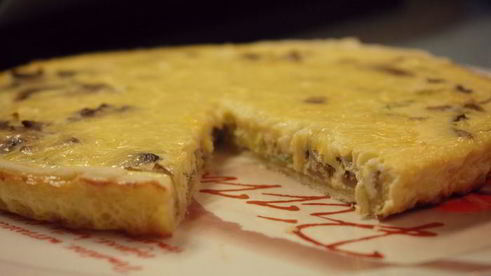 киш лорен с грибами и сыром