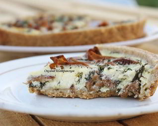 Киш с лисичками