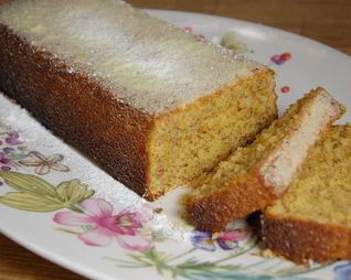 Миндальный пирог на поленте и рисовой муке