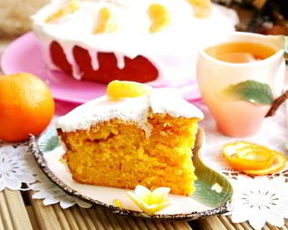 Морковно-мандариновый пирог