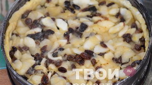 песочный пирог с яблоками