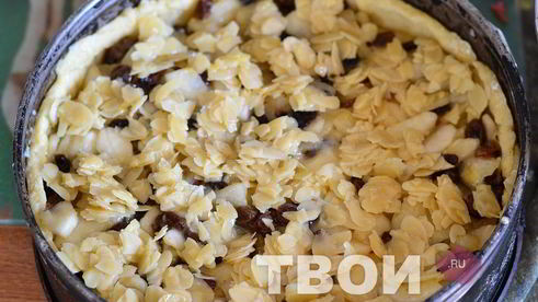 песочный пирог с яблоками