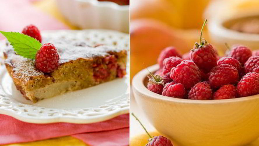 Рецепт пирог из груши, малины и миндаля