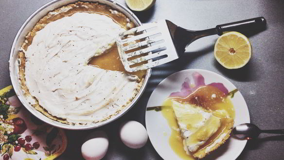 Рецепт Пирог лимонный с меренгой