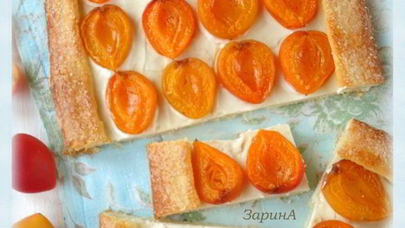 Рецепт Пирог с абрикосами на творожном тесте