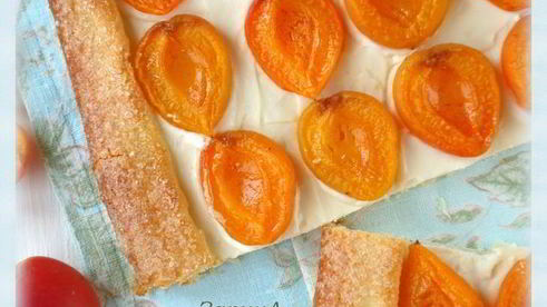 пирог с абрикосами на творожном тесте