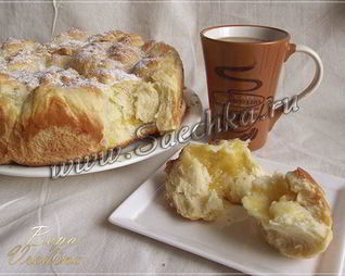 Пирог с персиками