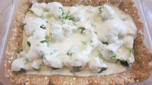 пирог с рыбой и брокколи на творожном тесте