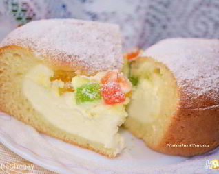 Пирог с творожной начинкой