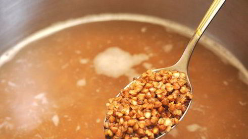 постный пирог с гречкой и семгой