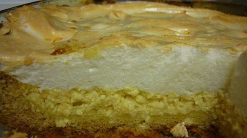 творожный пирог с безе сама нежность