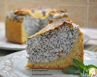 Творожный пирог с маком