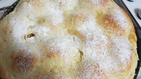 творожный пирог с яблоками