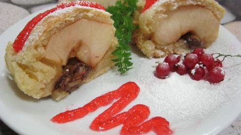 творожный пирог с яблоками