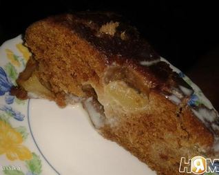 Яблочный пирог с заливкой