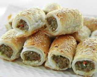 Ароматные слоеные пирожки с бараниной