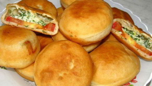 Рецепт Домашние пирожки Бомбочки с брынзой