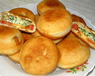 Домашние пирожки Бомбочки с брынзой