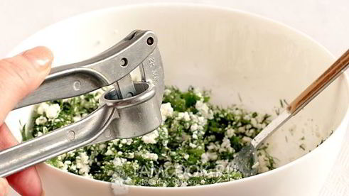 кутабы с творогом и зеленью