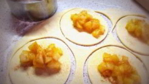 пирожки из творожного теста с яблоками