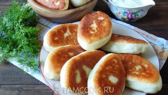 Рецепт Пирожки с горохом, жареные на сковороде