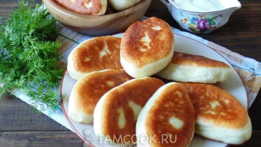 Рецепт пирожки с горохом, жареные на сковороде