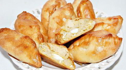 пирожки с рисом и яйцом