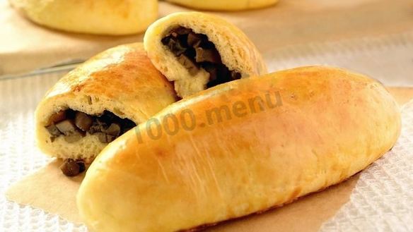 Рецепт Пирожки в микроволновке с грибами на воде