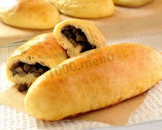 Пирожки в микроволновке с грибами на воде