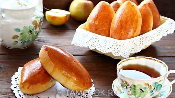 Рецепт Сдобные пирожки с яблоками в духовке