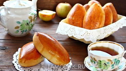 сдобные пирожки с яблоками в духовке