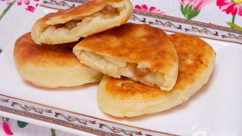 яблочные пирожки на творожном тесте