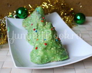 Бисквитные пирожные Елочки