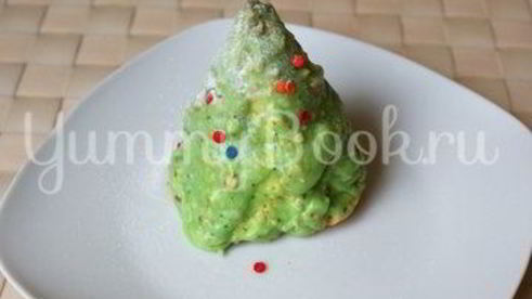 бисквитные пирожные елочки