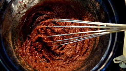 брауни красный бархат с прослойкой