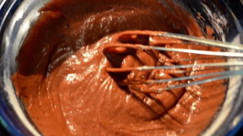 брауни красный бархат с прослойкой