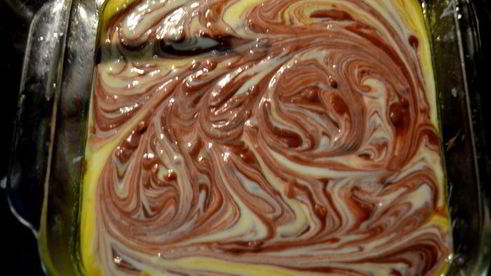 брауни красный бархат с прослойкой