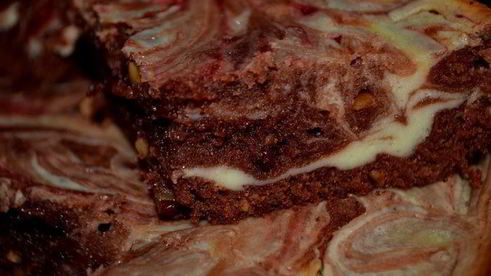 брауни красный бархат с прослойкой