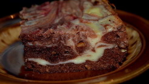 брауни красный бархат с прослойкой