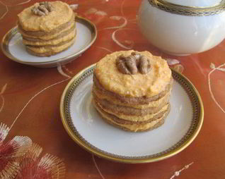 Пирожное с тыквенно-творожным кремом