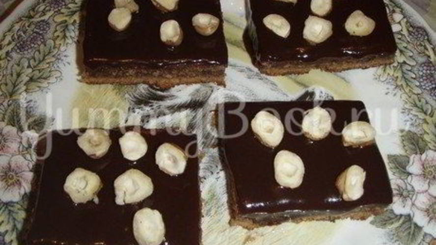 Рецепт шоколадное пирожное с орехами