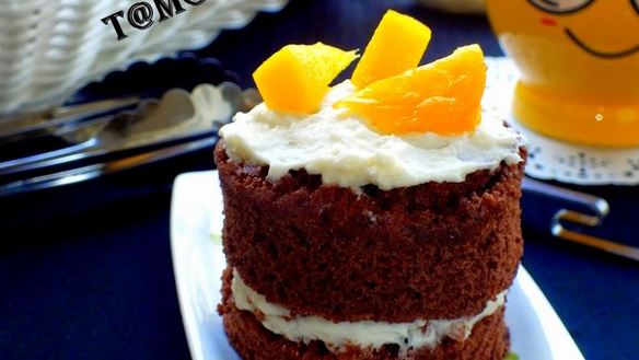 Рецепт Шоколадные пирожные со сливочно-ванильным кремом