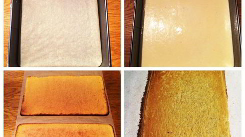 торт-пирожное с клубникой и смородиной