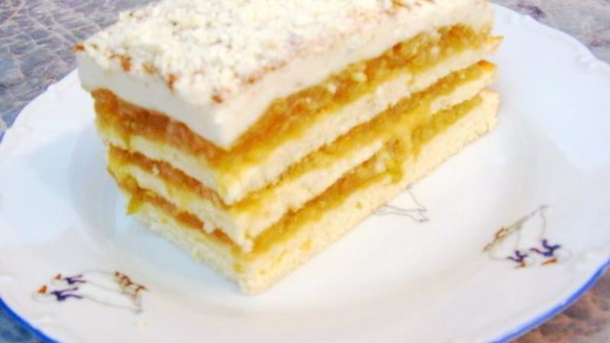 Рецепт яблочно-пудинговое пирожное пляцок