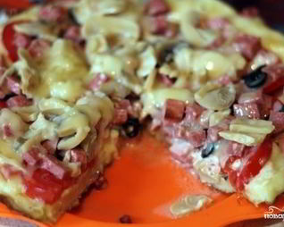 Быстрая пицца на сковороде