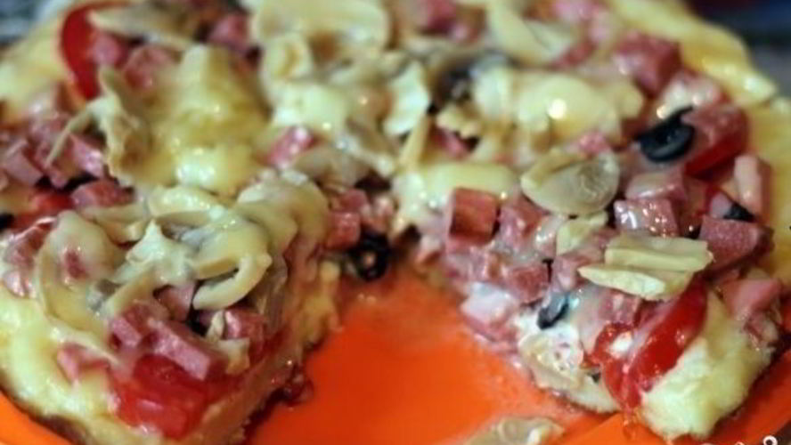 Рецепт быстрая пицца на сковороде