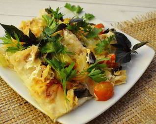 Диетическая пицца на лаваше