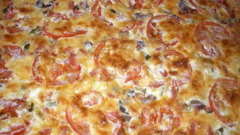 легкая пицца из творожного теста