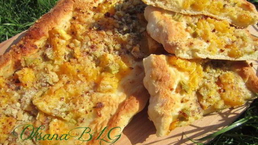 Рецепт пицца десертная апельсин и ревень